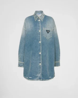 Oversizedová košile z organického denimu