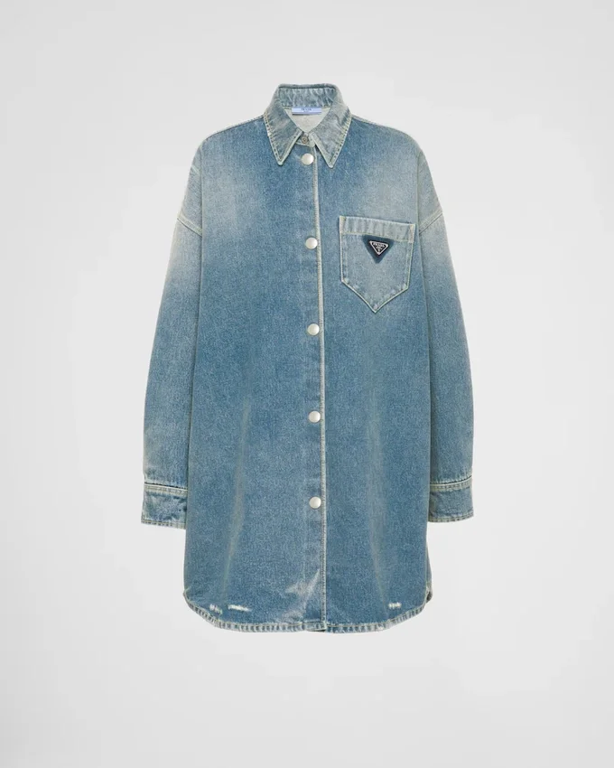 Oversizedová košile z organického denimu Oversizedová košile z organického denimu