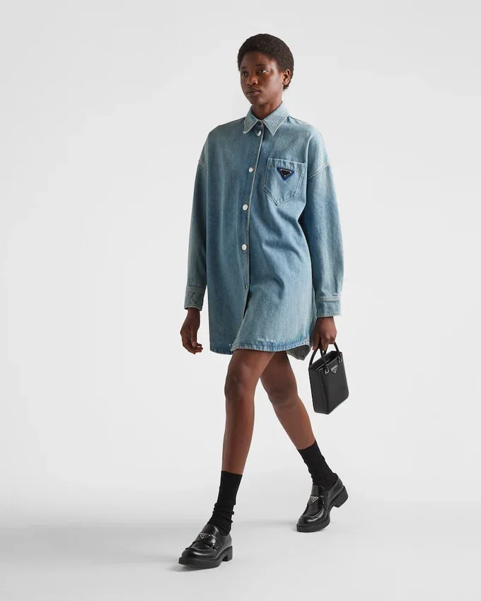Oversizedová košile z organického denimu Oversizedová košile z organického denimu