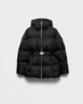 Peřová bunda s kapucí Re-Nylon