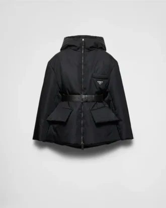 Peřová bunda s kapucí Re-Nylon