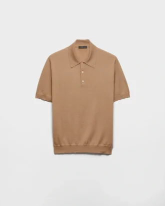 Polo tričko z kašmíru a hedvábí Polo tričko z kašmíru a hedvábí