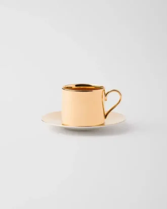 Porcelánový čajový šálek – ryzí zlato
