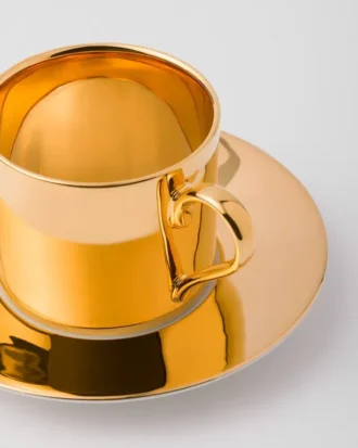 Porcelánový čajový šálek – ryzí zlato