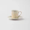 Porcelánový šálek na kávu – pruhy Porcelánový šálek na kávu – pruhy