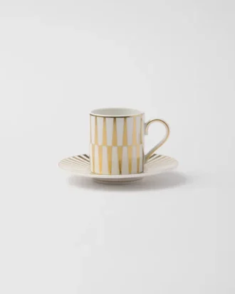 Porcelánový šálek na kávu – pruhy