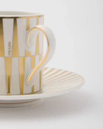 Porcelánový šálek na kávu – pruhy