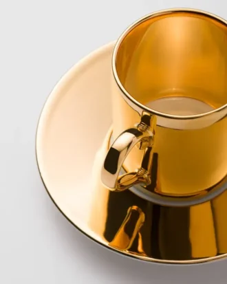 Porcelánový šálek na kávu – ryzí zlato Porcelánový šálek na kávu – ryzí zlato