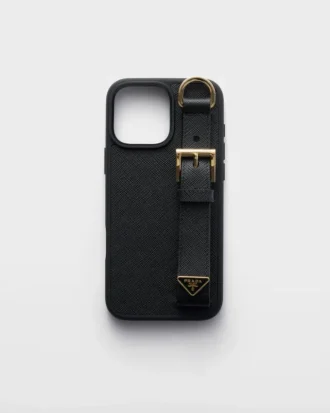 Pouzdro z kůže Saffiano pro iPhone 16 Pro Max
