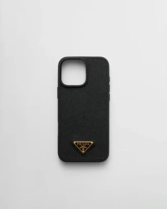 Pouzdro z kůže Saffiano pro iPhone 16 Pro Max