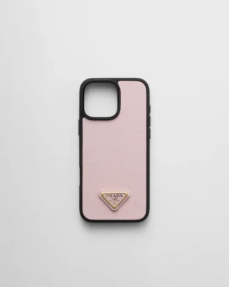 Pouzdro z kůže Saffiano pro iPhone 16 Pro Max