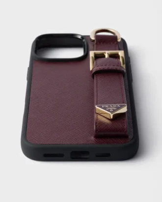 Pouzdro z kůže Saffiano pro iPhone 16 Pro Max