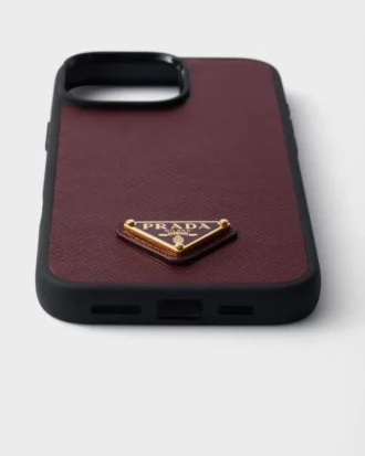 Pouzdro z kůže Saffiano pro iPhone 16 Pro Max