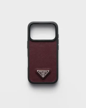 Pouzdro z kůže Saffiano pro iPhone 17 Pro Pouzdro z kůže Saffiano pro iPhone 17 Pro