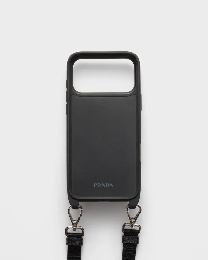 Pouzdro z kůže Saffiano pro iPhone 17 Pro Max s ramenním popruhem Pouzdro z kůže Saffiano pro iPhone 17 Pro Max s ramenním popruhem