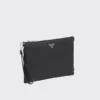 Pouzdro z materiálu Re-Nylon a kůže Saffiano