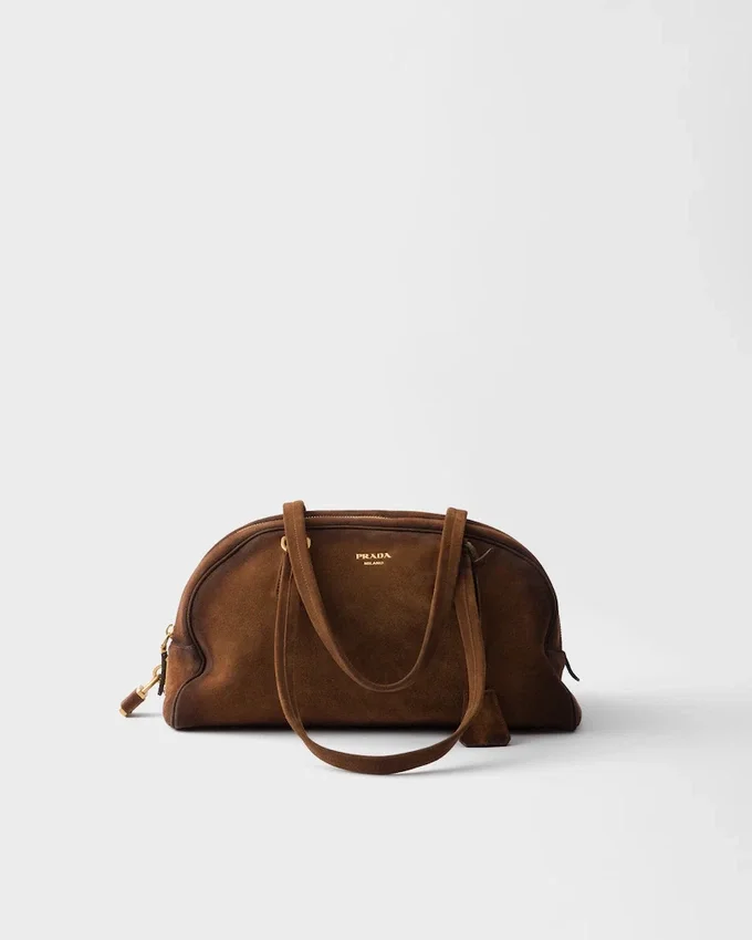 Prada Bowling Medium Suede Bag Prada Bowling Medium Suede Bag