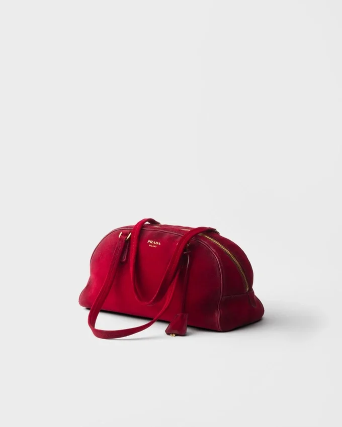 Prada Bowling Medium Suede Bag Prada Bowling Medium Suede Bag
