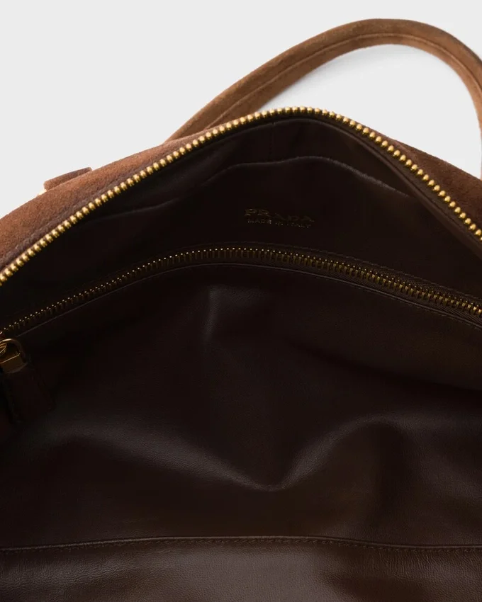 Prada Bowling Medium Suede Bag Prada Bowling Medium Suede Bag