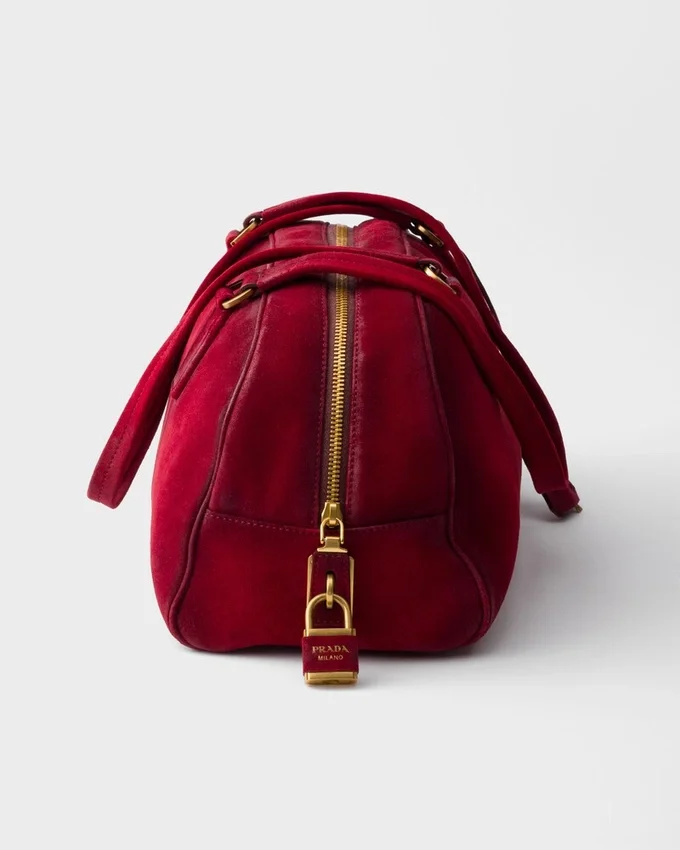Prada Bowling Medium Suede Bag Prada Bowling Medium Suede Bag