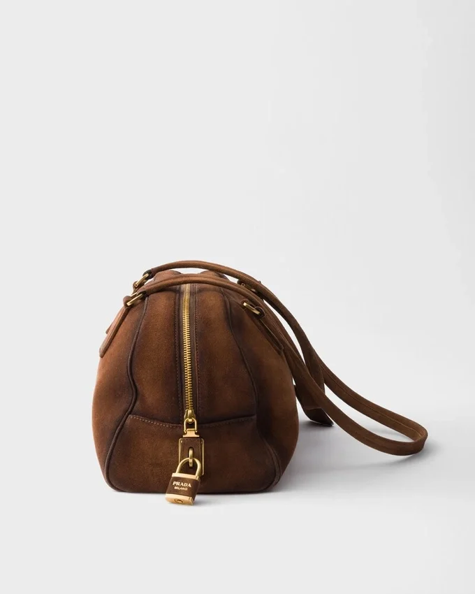Prada Bowling Medium Suede Bag Prada Bowling Medium Suede Bag