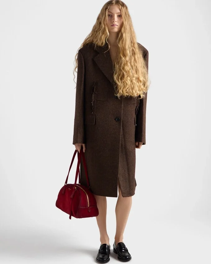 Prada Bowling Medium Suede Bag Prada Bowling Medium Suede Bag