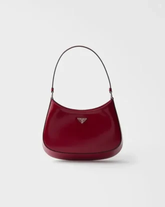 Prada Cleo taška přes rameno z broušené kůže