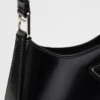 Prada Cleo taška přes rameno z broušené kůže