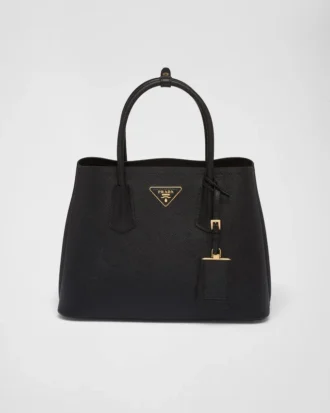 Prada Double středně velká kabelka z kůže Saffiano
