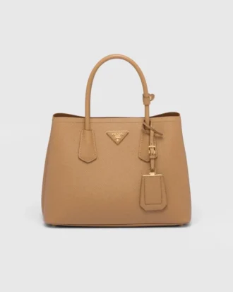 Prada Double středně velká kabelka z kůže Saffiano