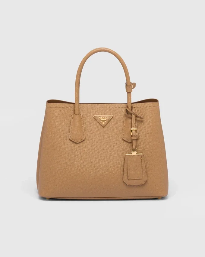 Prada Double středně velká kabelka z kůže Saffiano Prada Double středně velká kabelka z kůže Saffiano