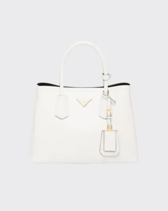 Prada Double středně velká kabelka z kůže Saffiano