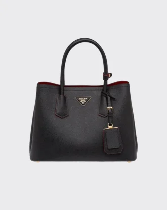 Prada Double středně velká kabelka z kůže Saffiano