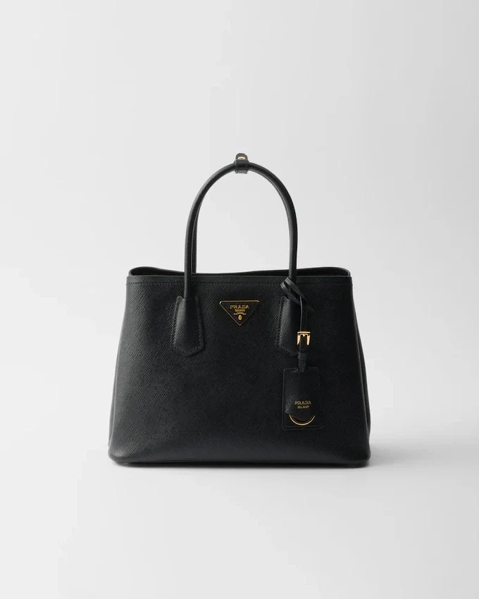 Prada Double středně velká kabelka z kůže Saffiano Prada Double středně velká kabelka z kůže Saffiano