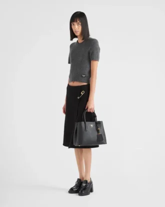 Prada Double středně velká kabelka z kůže Saffiano