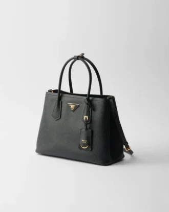 Prada Double středně velká kabelka z kůže Saffiano