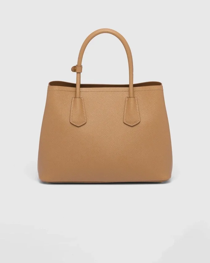 Prada Double středně velká kabelka z kůže Saffiano Prada Double středně velká kabelka z kůže Saffiano