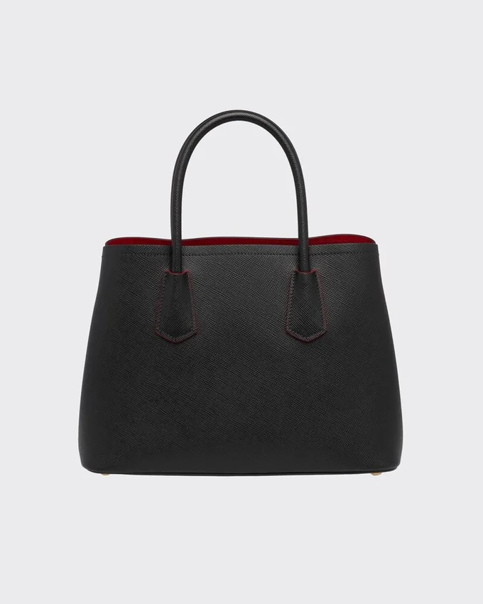 Prada Double středně velká kabelka z kůže Saffiano Prada Double středně velká kabelka z kůže Saffiano