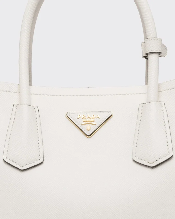 Prada Double středně velká kabelka z kůže Saffiano Prada Double středně velká kabelka z kůže Saffiano