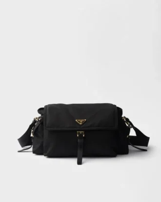 Prada Explore Velká taška přes rameno z materiálu Re-Nylon s klopou