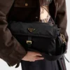 Prada Explore Velká taška přes rameno z materiálu Re-Nylon s klopou