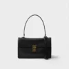 Prada Soft Středně velká kožená taška přes rameno Prada Soft Středně velká kožená taška přes rameno