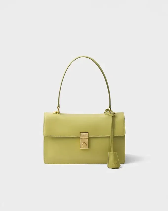Prada Soft Středně velká kožená taška přes rameno Prada Soft Středně velká kožená taška přes rameno