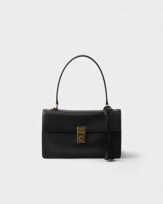 Prada Soft Středně velká kožená taška přes rameno