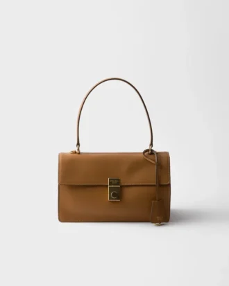 Prada Soft Středně velká kožená taška přes rameno