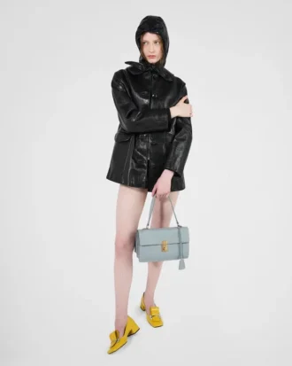 Prada Soft Středně velká kožená taška přes rameno