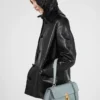 Prada Soft Středně velká kožená taška přes rameno Prada Soft Středně velká kožená taška přes rameno
