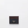 Prada Speedrock Re-Nylon a kožený držák na karty Prada Speedrock Re-Nylon a kožený držák na karty