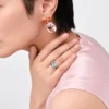 Prsten Couleur Vivante Solitaire – bílé zlato s akvamarínem a peridotem Prsten Couleur Vivante Solitaire – bílé zlato s akvamarínem a peridotem