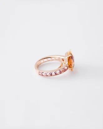 Prsten Couleur Vivante Solitaire – růžové zlato s citrínem a morganitem Prsten Couleur Vivante Solitaire – růžové zlato s citrínem a morganitem